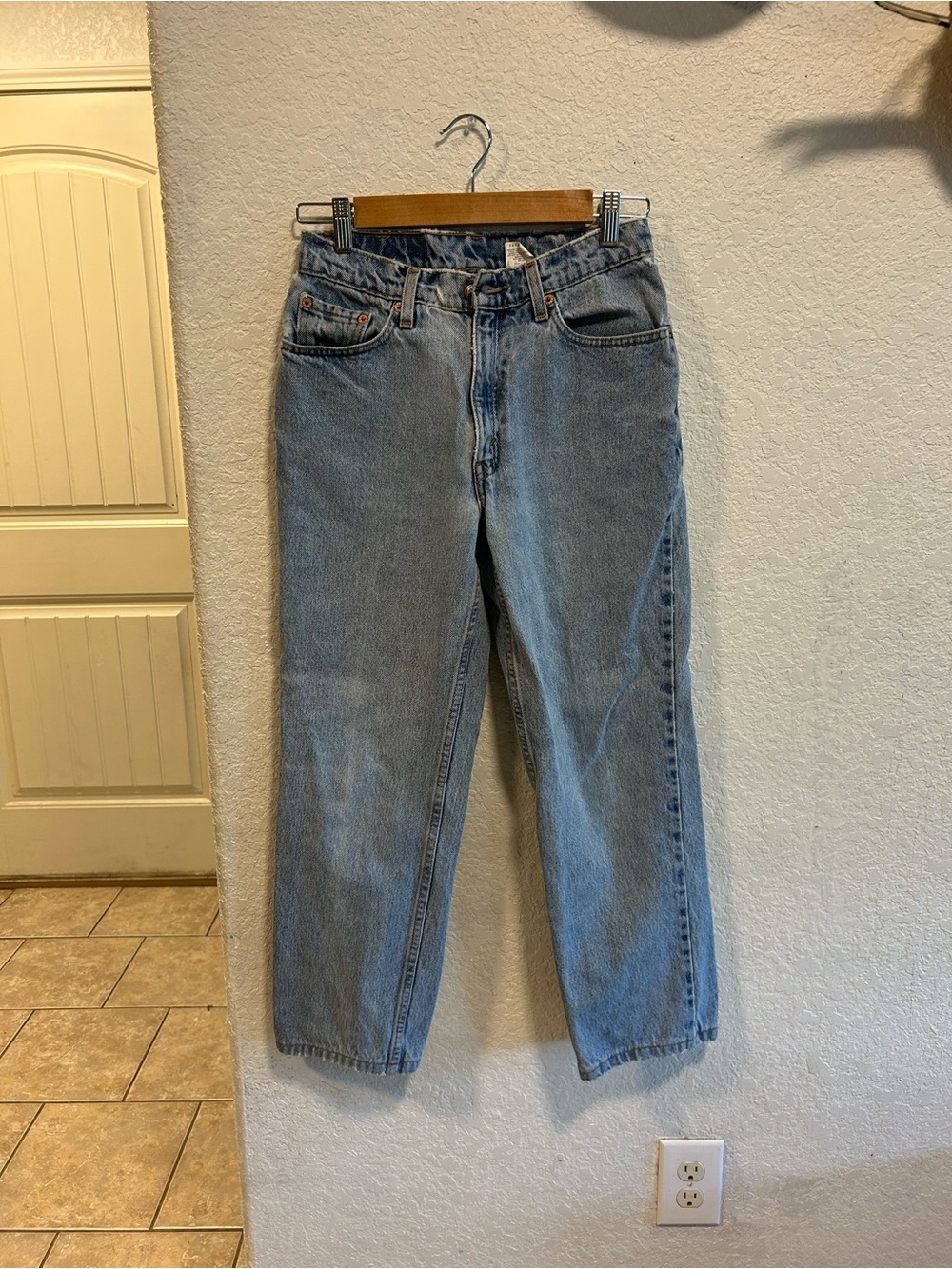 Vintage Levi's 512™ Slim Fit Straight Leg Jeans in Light Blue Denim